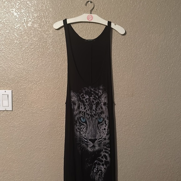 Forever 21 cheetah dress no size stretches small med to large - Picture 2 of 5
